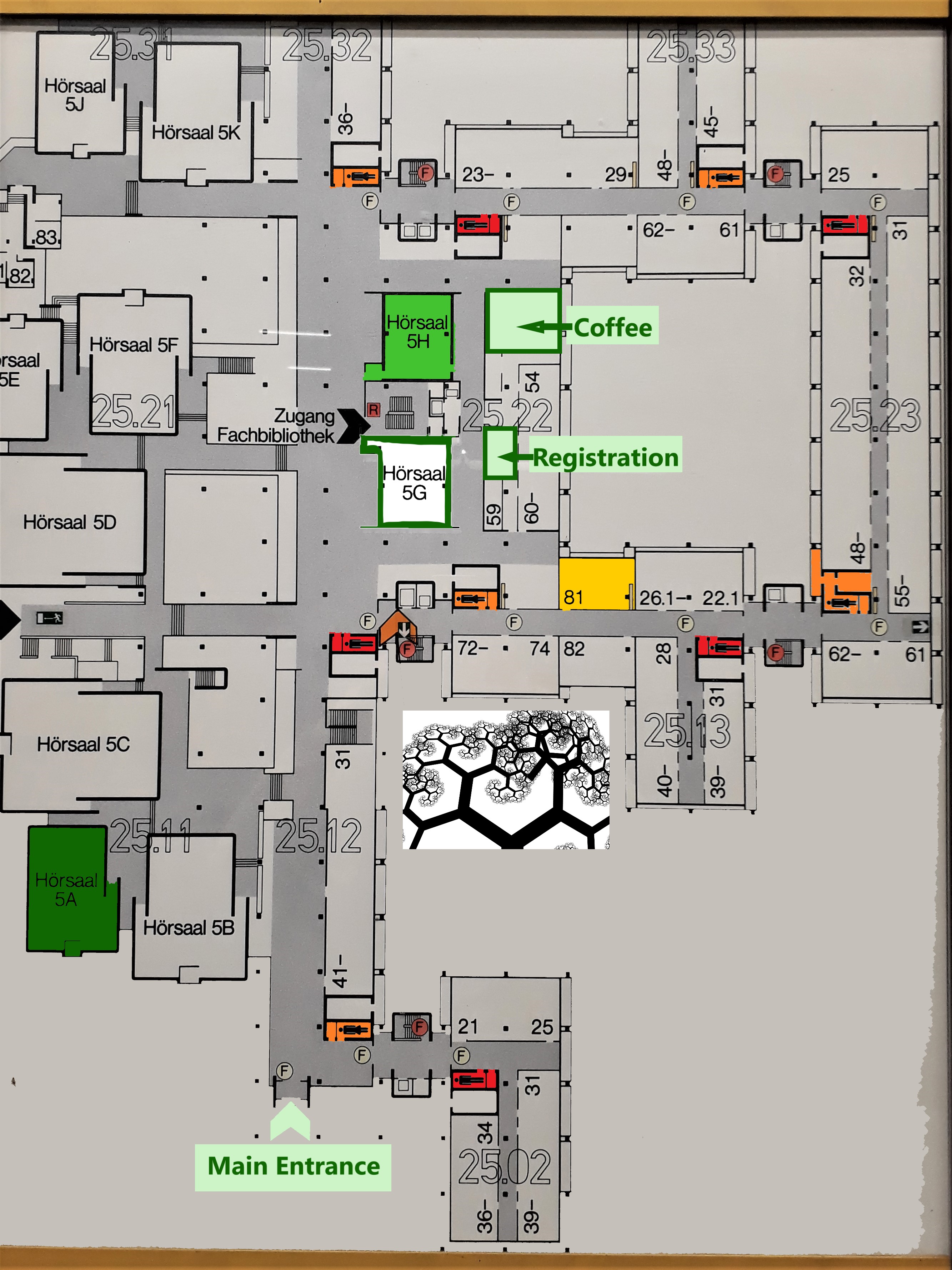 Orientation plan of Naturwissenschaften building